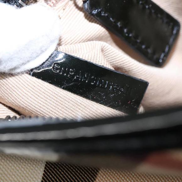 BURBERRY Nova Check Shoulder Bag PVC Beige Silver Auth 96954 - Picture 12 of 16